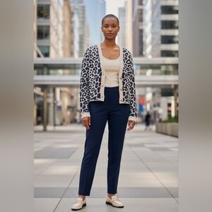 Chaser Leopard Dream Cardi Animal Print Cardigan Sweater Size S NWT